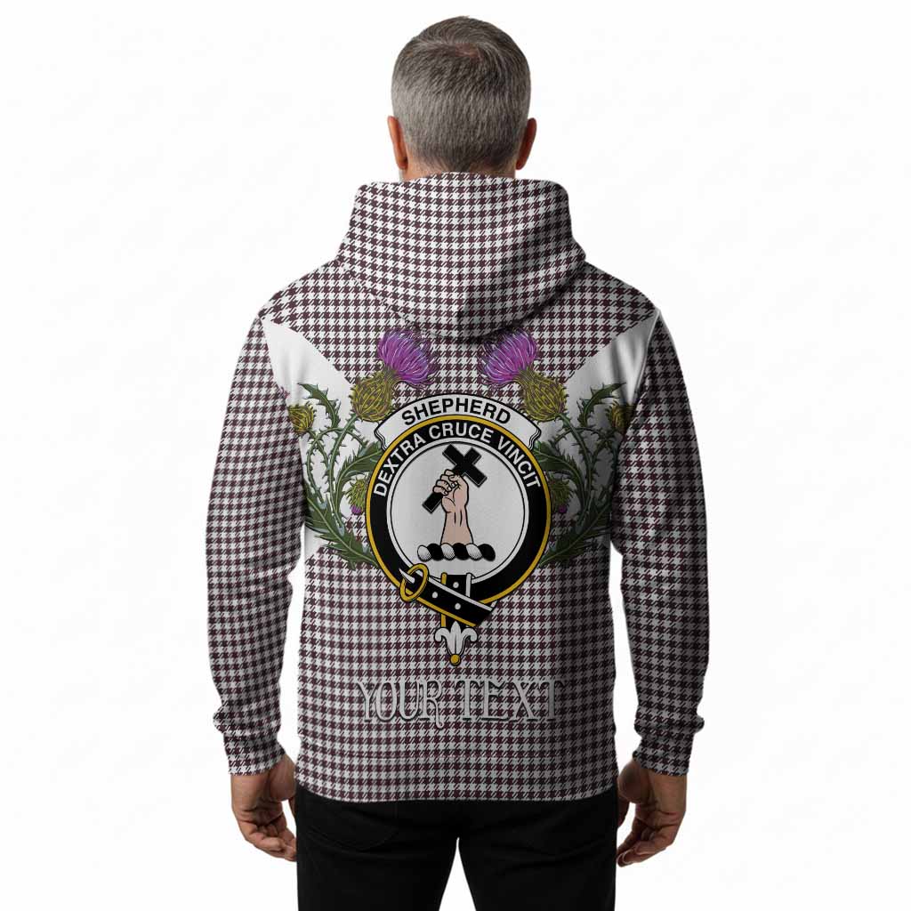 Shepherd Tartan Family Crest Hoodie Scottish Burns Night Thistle Floral