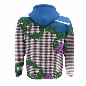 Shepherd Tartan Family Crest Hoodie Thistle in Minimalism