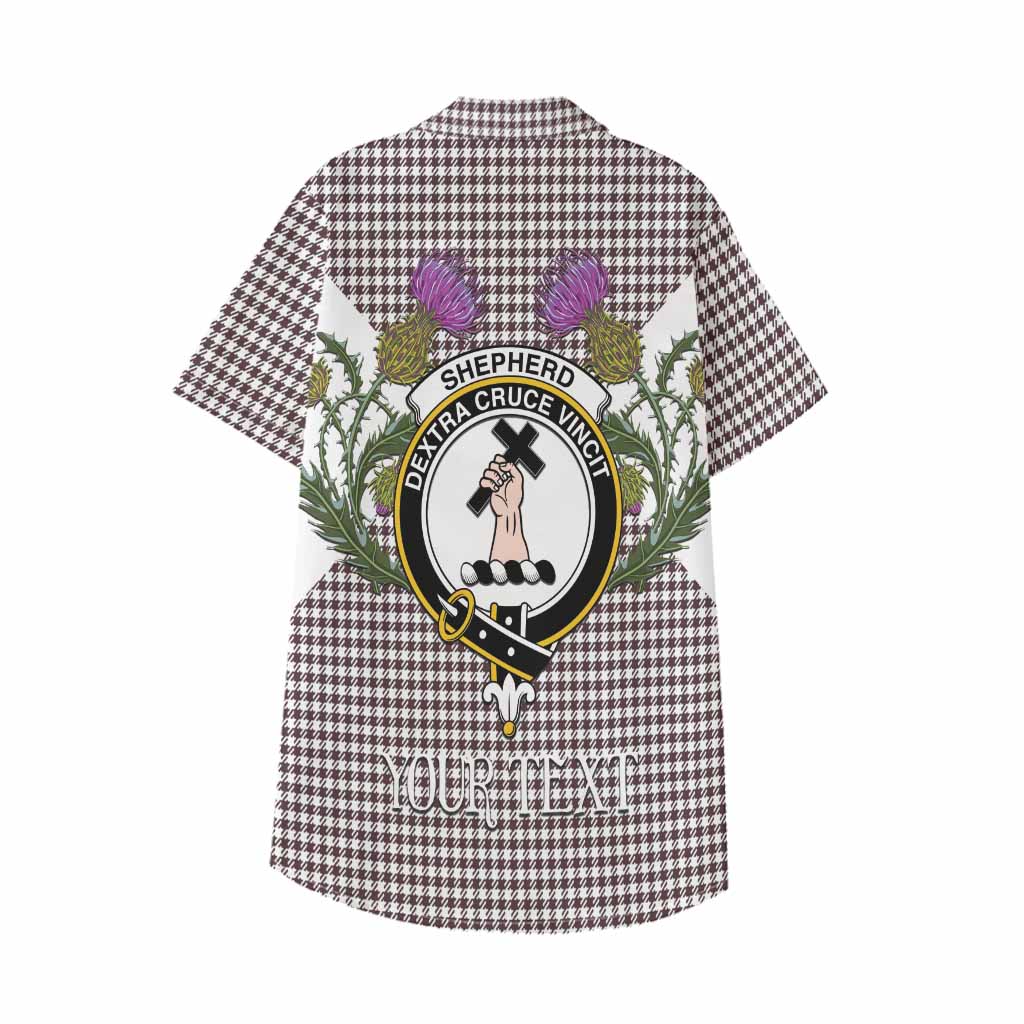 Shepherd Tartan Family Crest Kid Hawaiian Shirt Scottish Burns Night Thistle Floral