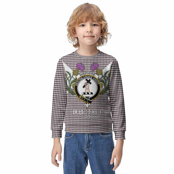 Shepherd Tartan Family Crest Kid Knitted Sweatshirt Scottish Burns Night Thistle Floral