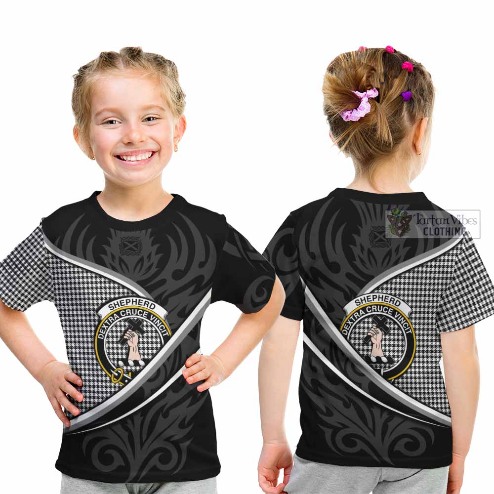 Shepherd Tartan Family Crest Kid T-shirt Celtic Scottish Thistle Floral - Tartan Vibes Clothing