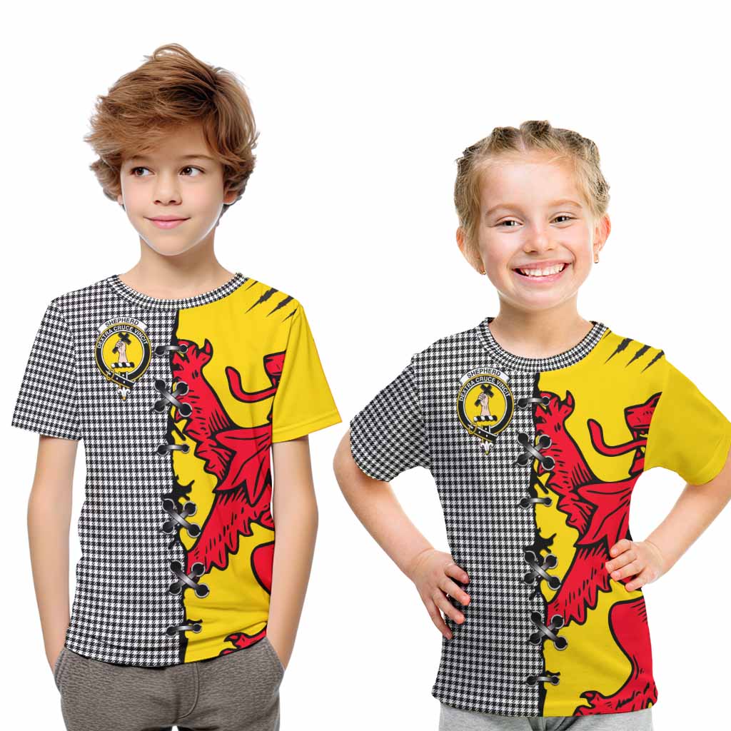 Shepherd Tartan Family Crest Kid T-shirt Lion Rampant Honor - Tartan Vibes Clothing