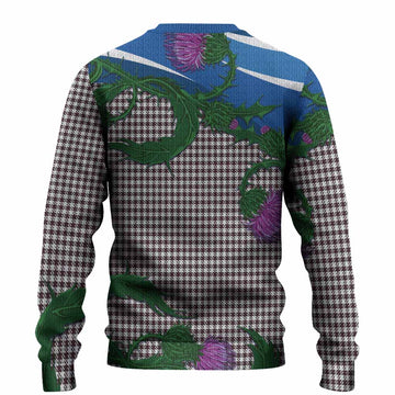 Shepherd Tartan Family Crest Knitted Sweater Thistle in Minimalism