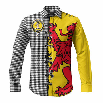 Shepherd Tartan Family Crest Long Sleeve Button Shirts Lion Rampant Honor