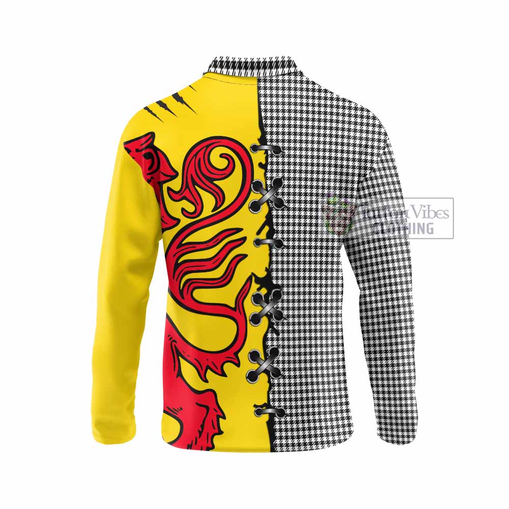 Shepherd Tartan Family Crest Long Sleeve Polo Shirt Lion Rampant Honor - Tartan Vibes Clothing