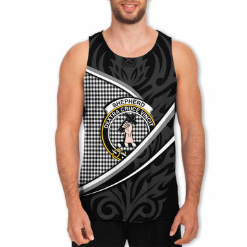 Shepherd Tartan Family Crest Men Tank Top Celtic Scottish Thistle Floral - Tartan Vibes Clothing