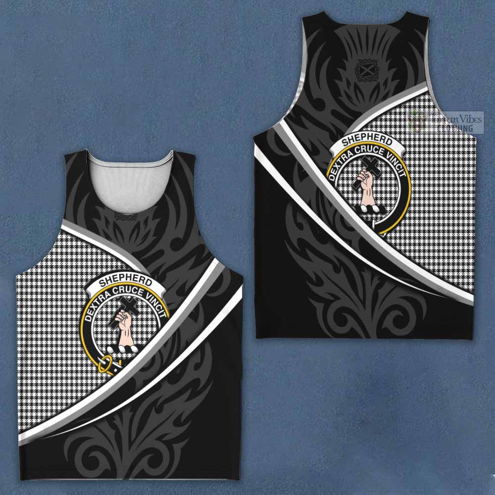 Shepherd Tartan Family Crest Men Tank Top Celtic Scottish Thistle Floral - Tartan Vibes Clothing