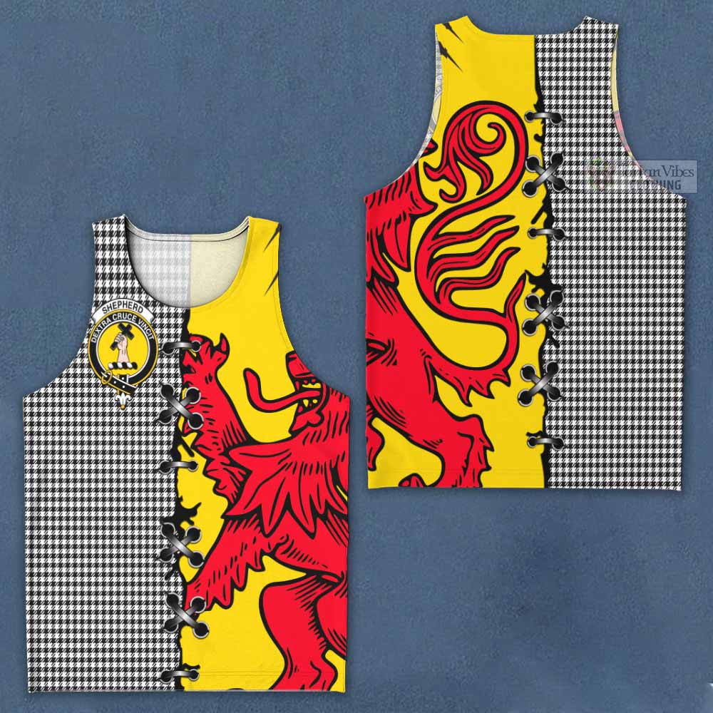 Shepherd Tartan Family Crest Men Tank Top Lion Rampant Honor - Tartan Vibes Clothing