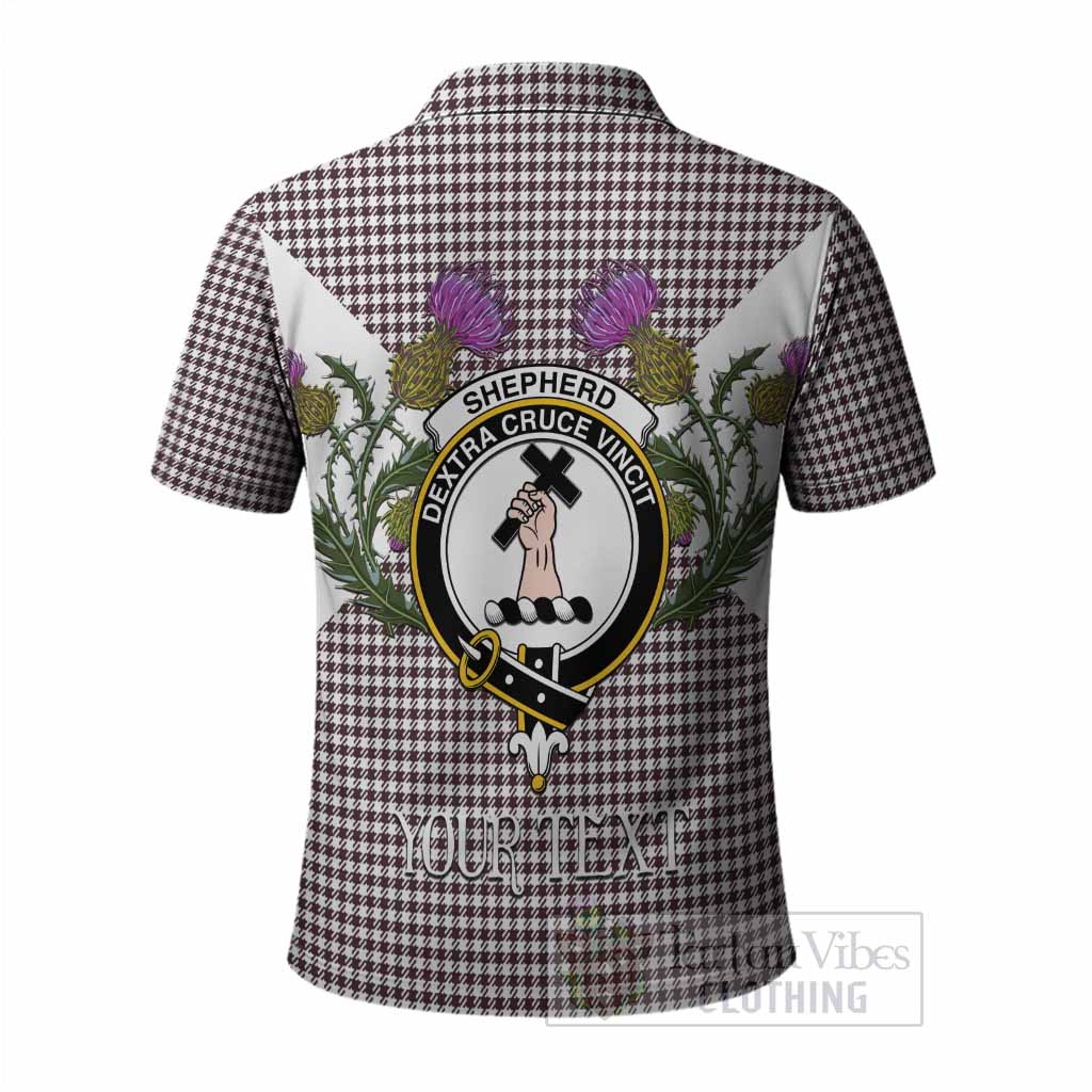 Shepherd Tartan Family Crest Polo Shirt Scottish Burns Night Thistle Floral