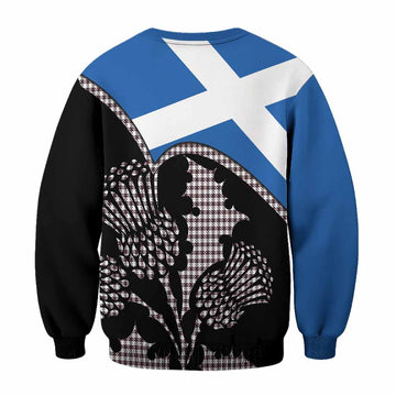 Shepherd Tartan Family Crest Sweatshirt Scotland Thistle Floral Flag Style