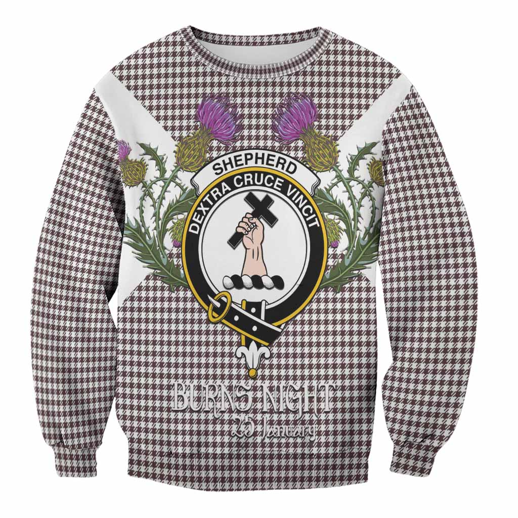 Shepherd Tartan Family Crest Sweatshirt Scottish Burns Night Thistle Floral