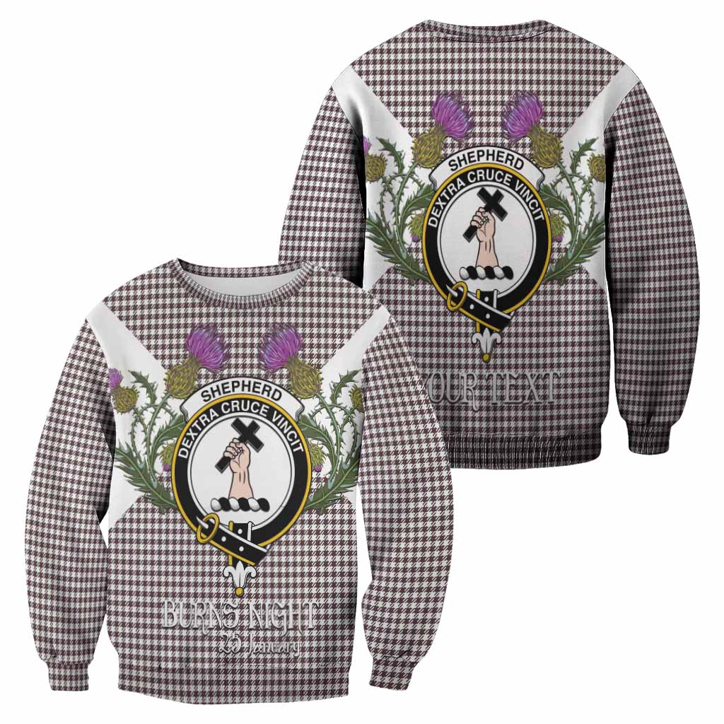 Shepherd Tartan Family Crest Sweatshirt Scottish Burns Night Thistle Floral