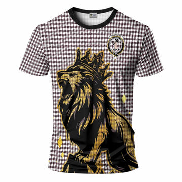 Shepherd Tartan Family Crest T-Shirt Crowned Lion Roaring