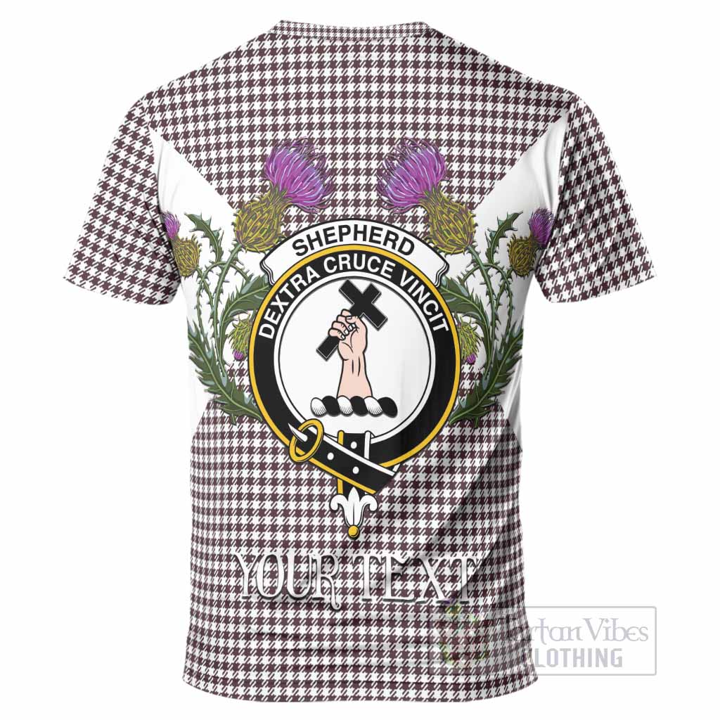 Shepherd Tartan Family Crest T-Shirt Scottish Burns Night Thistle Floral