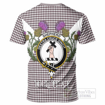 Shepherd Tartan Family Crest T-Shirt Scottish Burns Night Thistle Floral