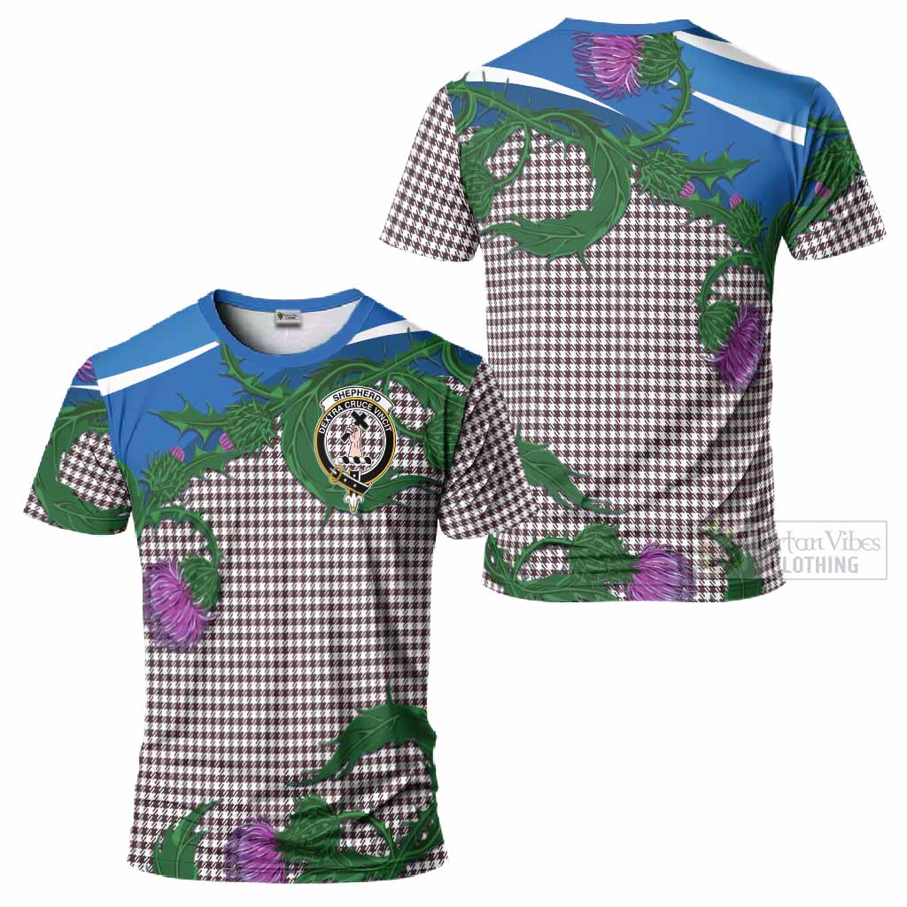 Shepherd Tartan Family Crest T-Shirt Thistle in Minimalism