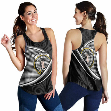 Shepherd Tartan Family Crest Women Racerback Tanks Celtic Scottish Thistle Floral - Tartan Vibes Clothing