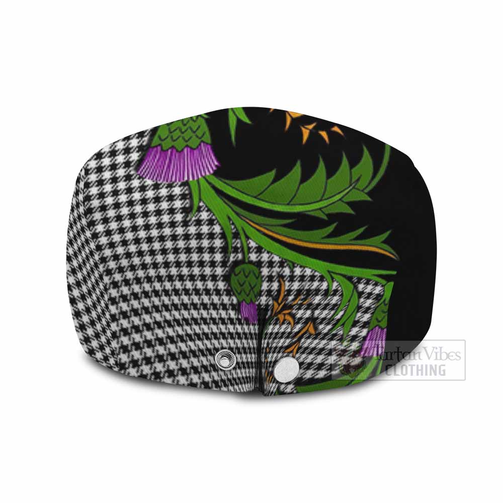 Shepherd Tartan Flat Cap, Jeff Cap Scottish Thistle Pride Heritage Art