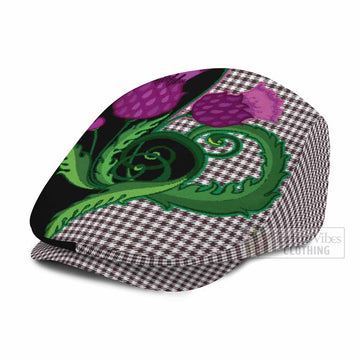 Shepherd Tartan Flat Cap, Jeff Cap Traditional Scottish Thistle
