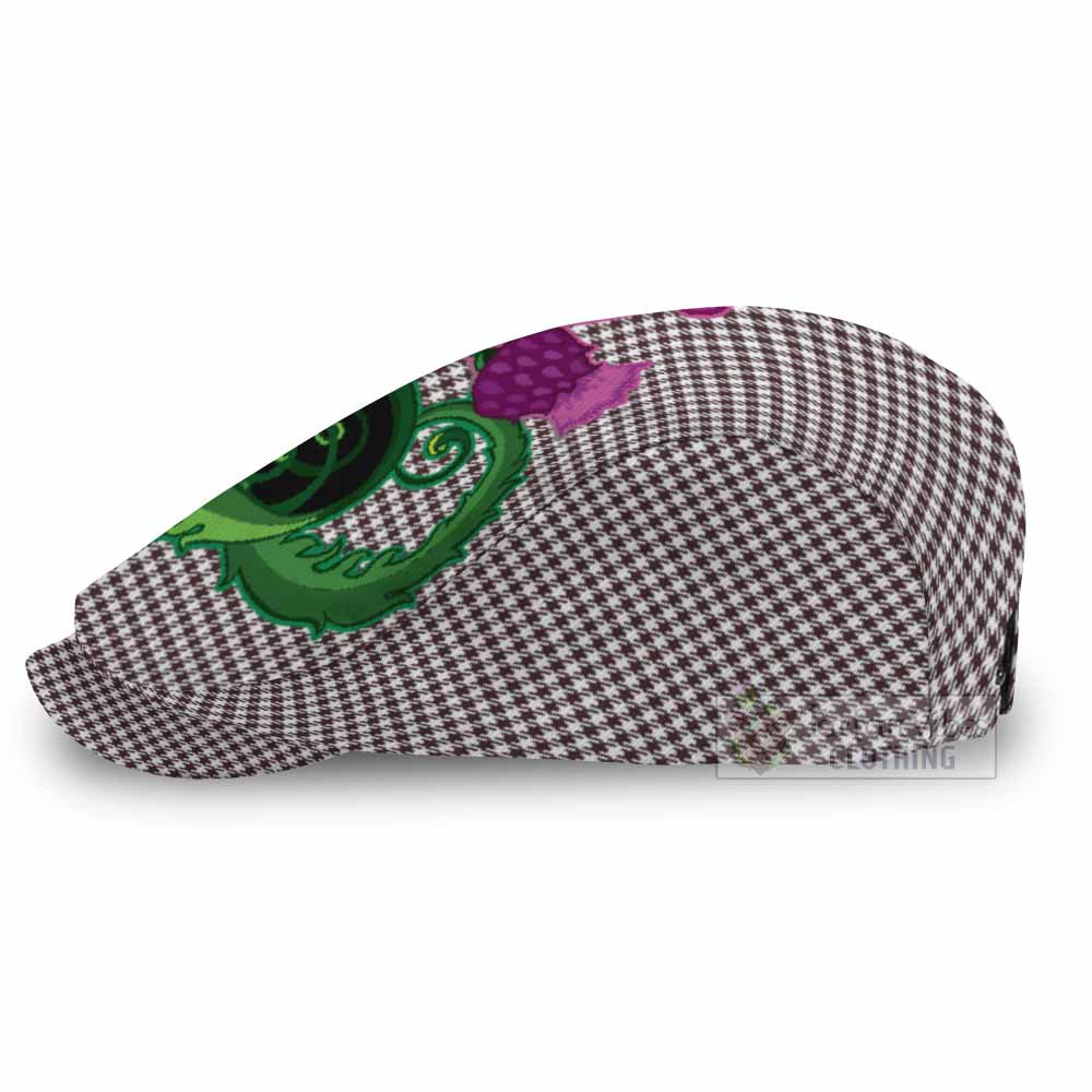 Shepherd Tartan Flat Cap, Jeff Cap Traditional Scottish Thistle