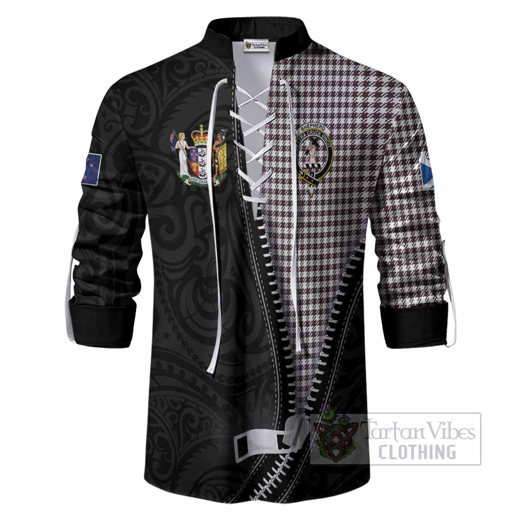 Shepherd Tartan Ghillie Shirt New Zealand Pattern Unique Zipper Stylized
