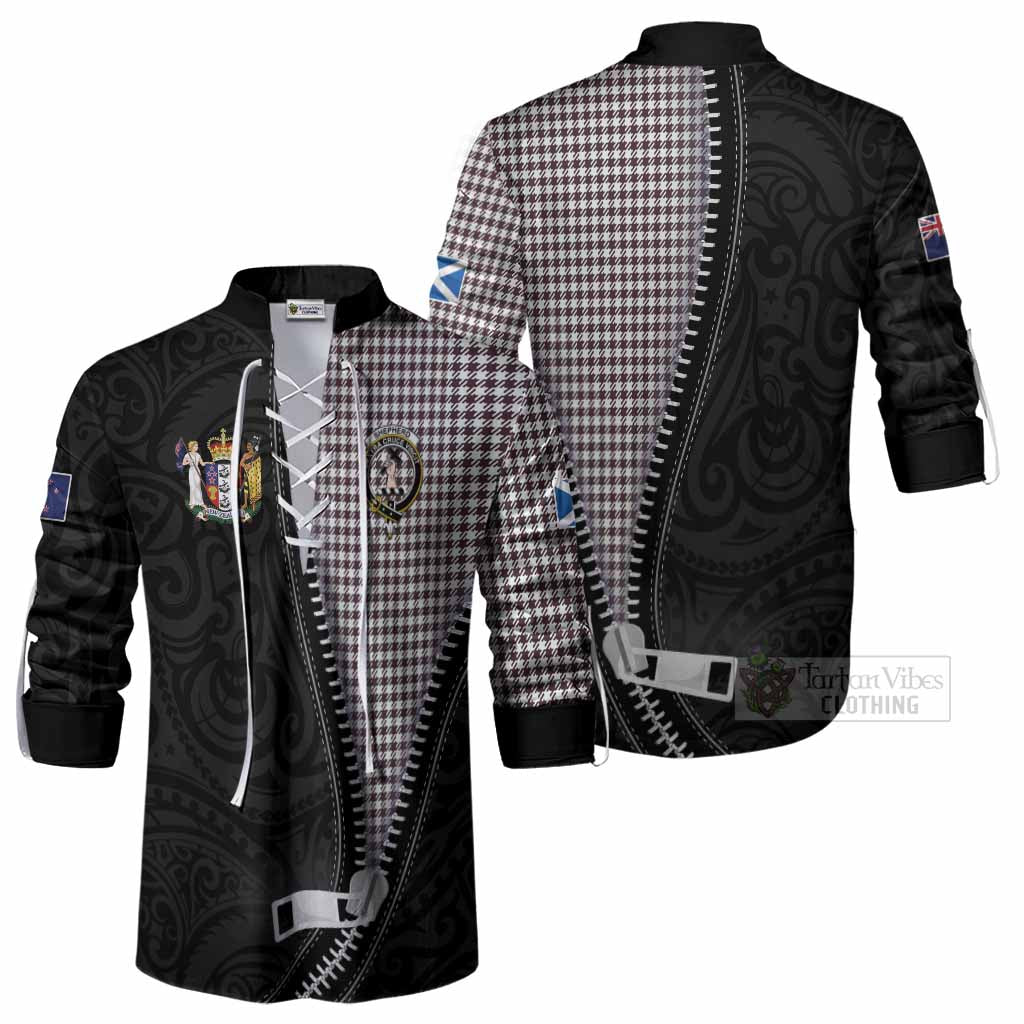 Shepherd Tartan Ghillie Shirt New Zealand Pattern Unique Zipper Stylized
