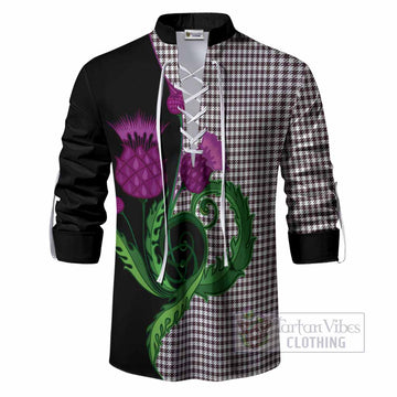 Shepherd Tartan Ghillie Shirt Traditional Scottish Thistle