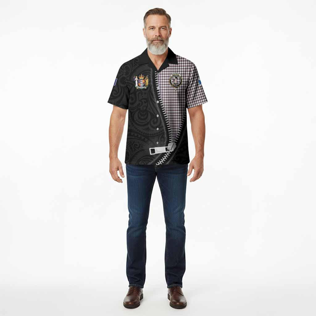 Shepherd Tartan Hawaiian Shirt New Zealand Pattern Unique Zipper Stylized