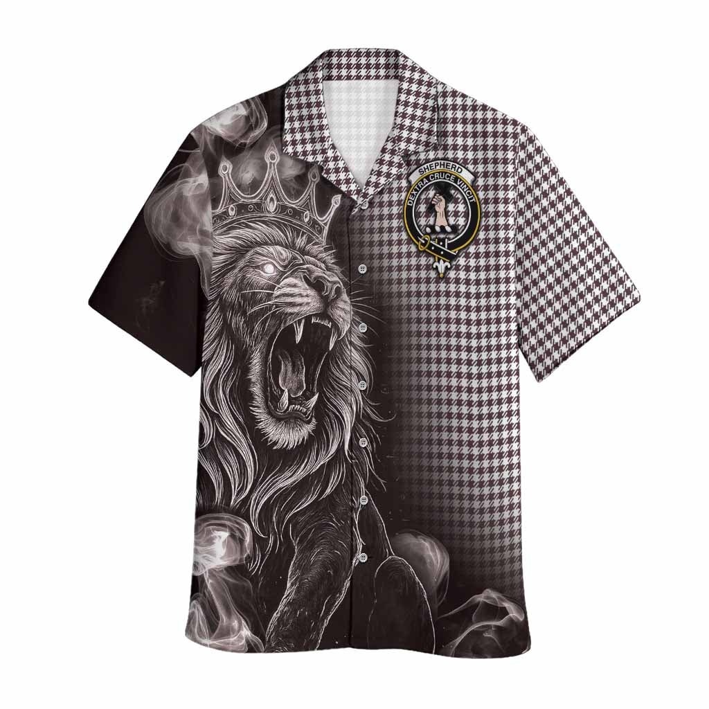 Shepherd Tartan Hawaiian Shirt Roaring Lion Heritage