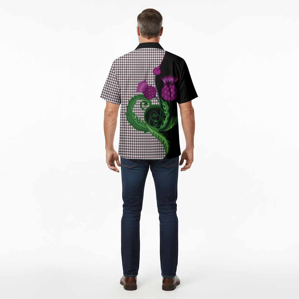 Shepherd Tartan Hawaiian Shirt Traditional Scottish Thistle