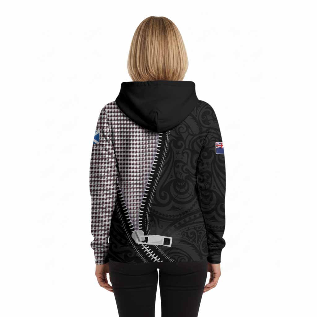 Shepherd Tartan Hoodie New Zealand Pattern Unique Zipper Stylized