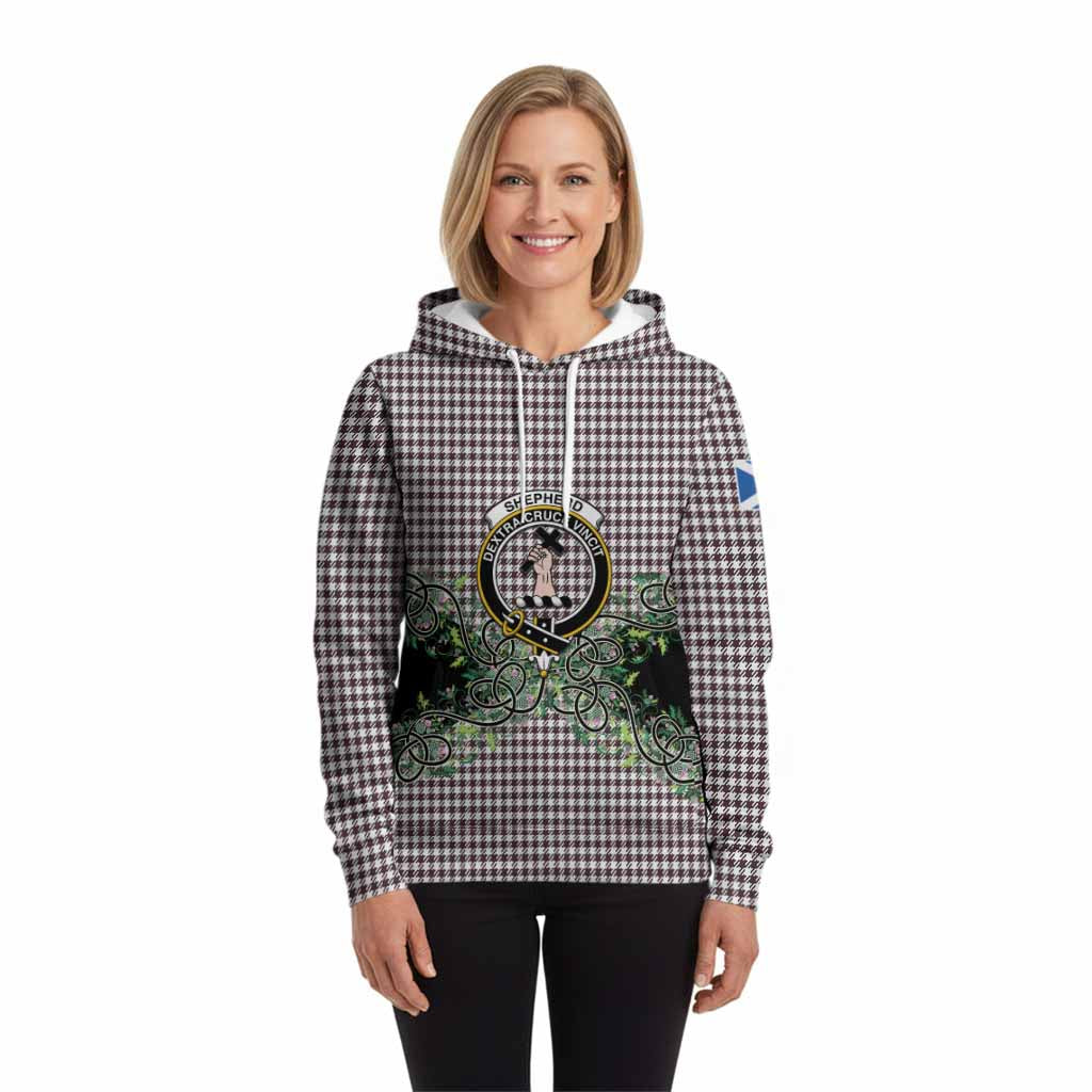 Shepherd Tartan Hoodie Thistle Scottish Spirit