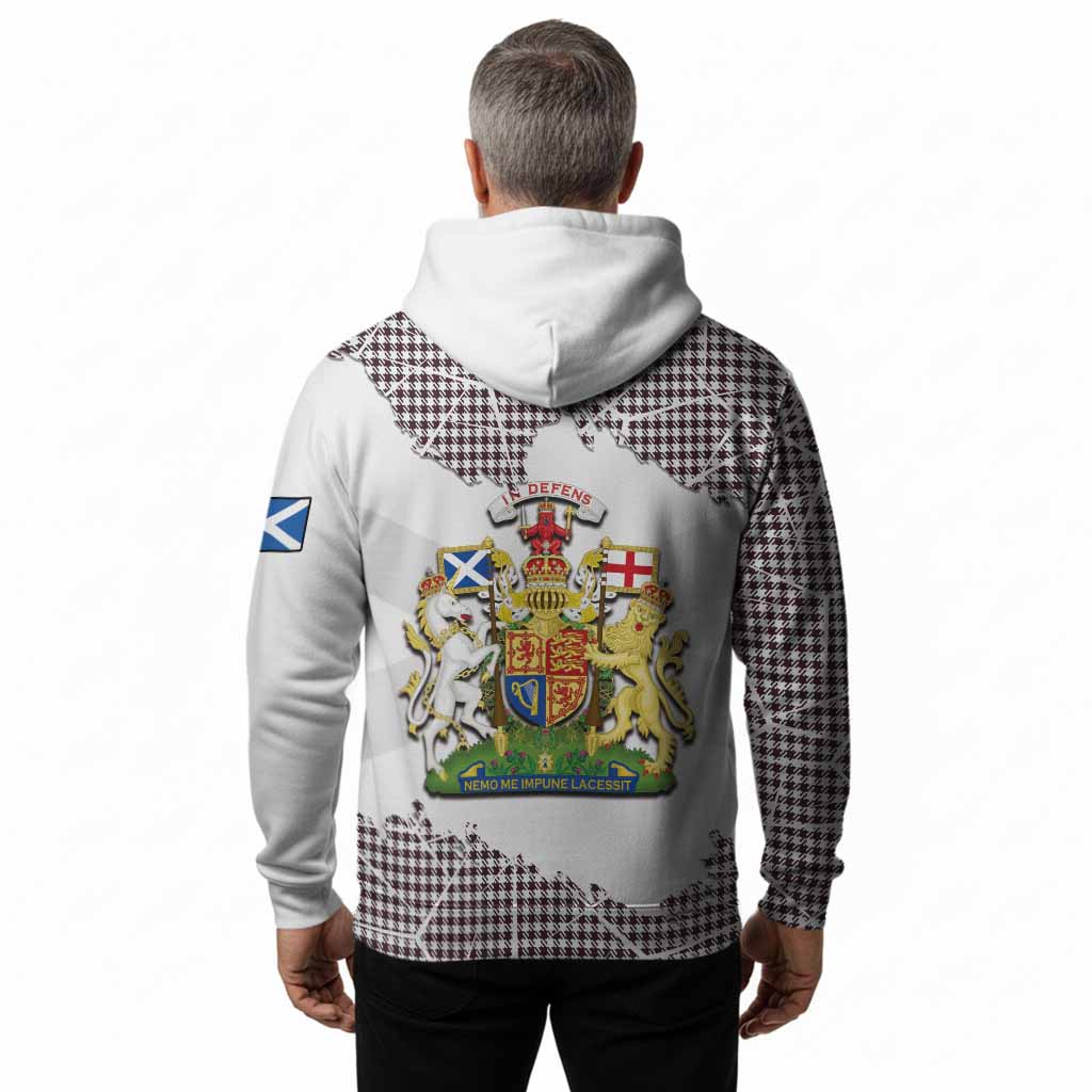 Shepherd Tartan Hoodie with Family Crest and Lion Rampant Grunge Style