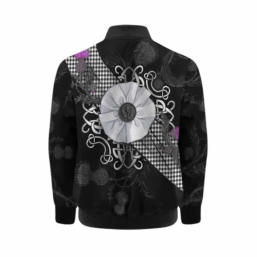 Shepherd Tartan Kid Bomber Jacket Jacobite White Rose Kid - Tartan Vibes Clothing