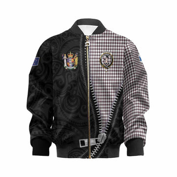 Shepherd Tartan Kid Bomber Jacket New Zealand Pattern Unique Zipper Stylized