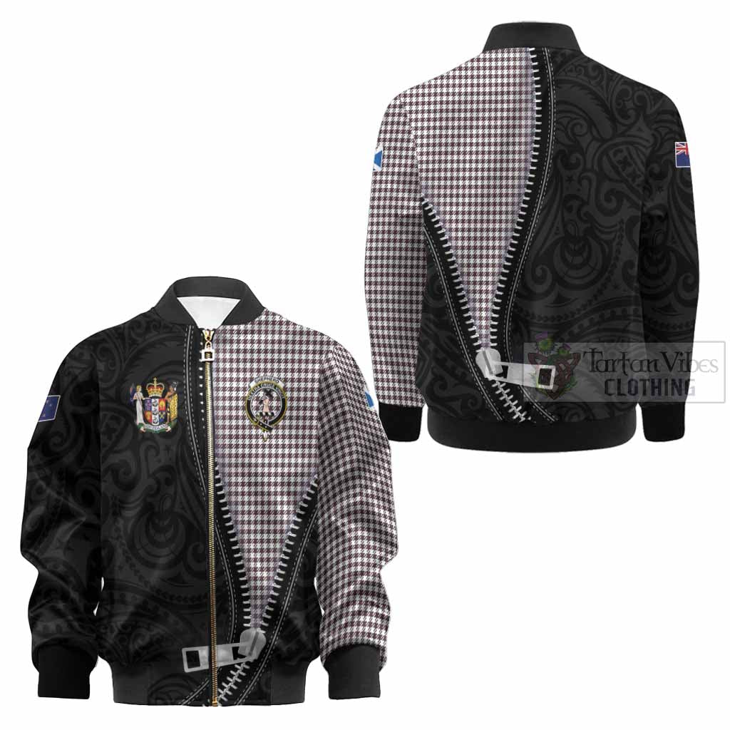 Shepherd Tartan Kid Bomber Jacket New Zealand Pattern Unique Zipper Stylized
