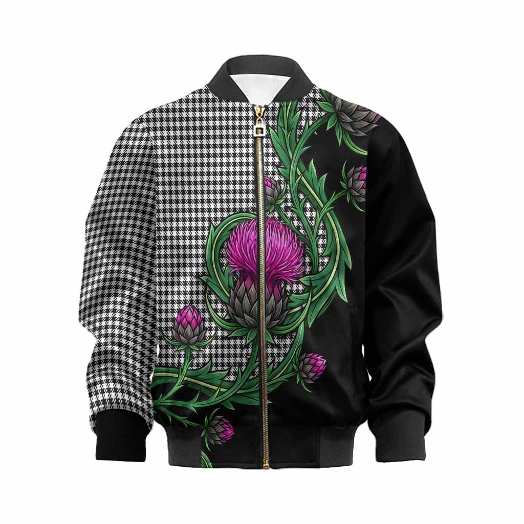 Shepherd Tartan Kid Bomber Jacket Resilient Scottish Thistle Kid XS - Tartan Vibes Clothing