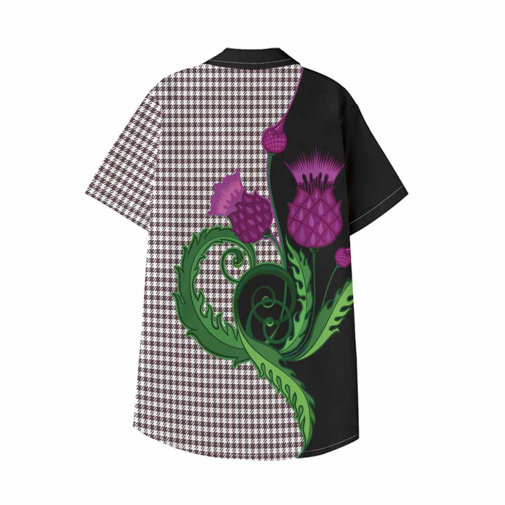 Shepherd Tartan Kid Hawaiian Shirt Traditional Scottish Thistle