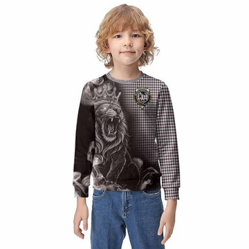 Shepherd Tartan Kid Knitted Sweatshirt Roaring Lion Heritage