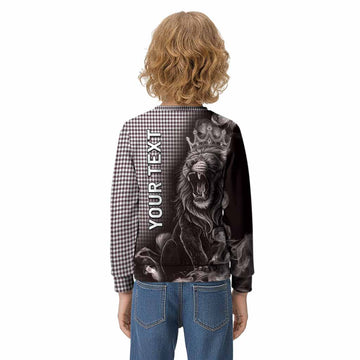 Shepherd Tartan Kid Knitted Sweatshirt Roaring Lion Heritage