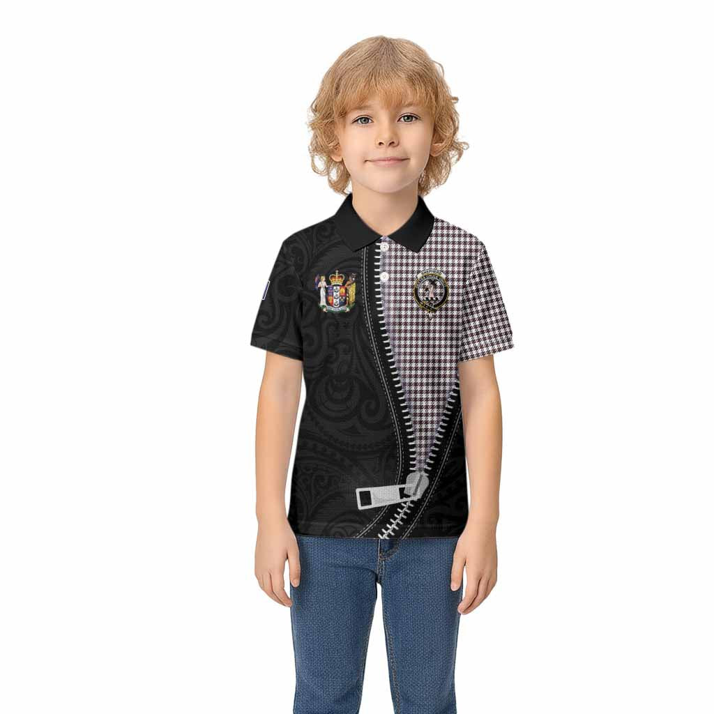 Shepherd Tartan Kid Polo Shirt New Zealand Pattern Unique Zipper Stylized