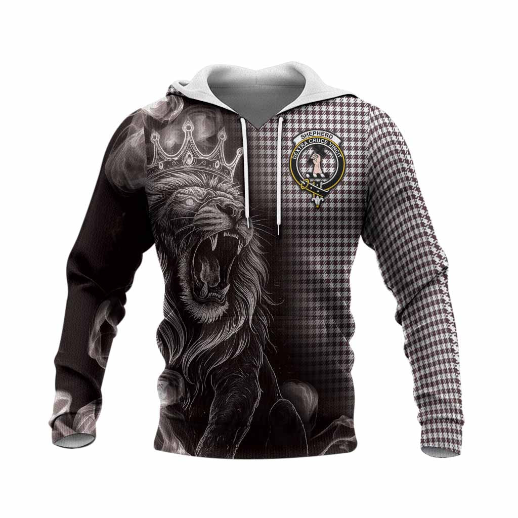 Shepherd Tartan Knitted Hoodie Roaring Lion Heritage