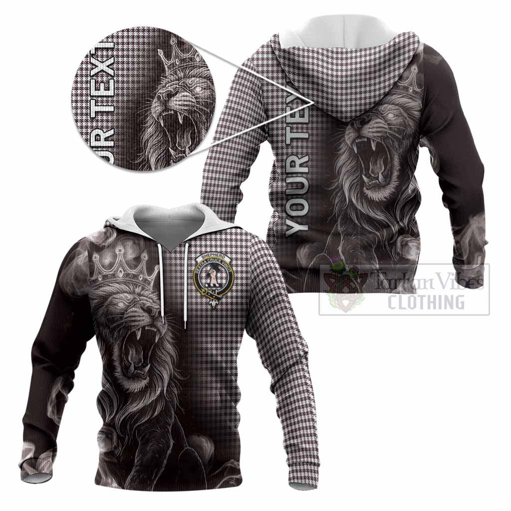 Shepherd Tartan Knitted Hoodie Roaring Lion Heritage