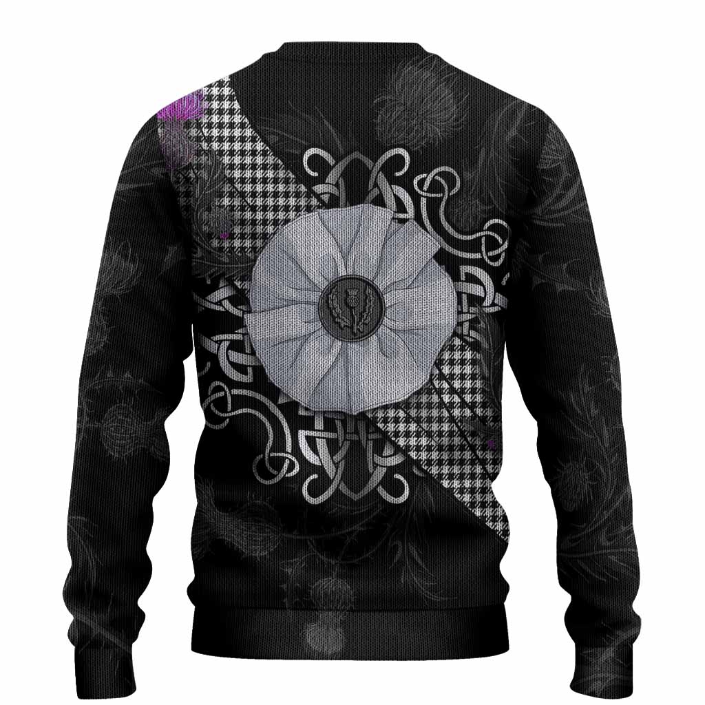 Shepherd Tartan Knitted Sweater Jacobite White Rose - Tartan Vibes Clothing