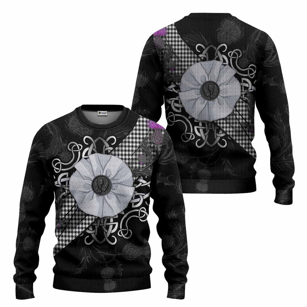 Shepherd Tartan Knitted Sweater Jacobite White Rose - Tartan Vibes Clothing
