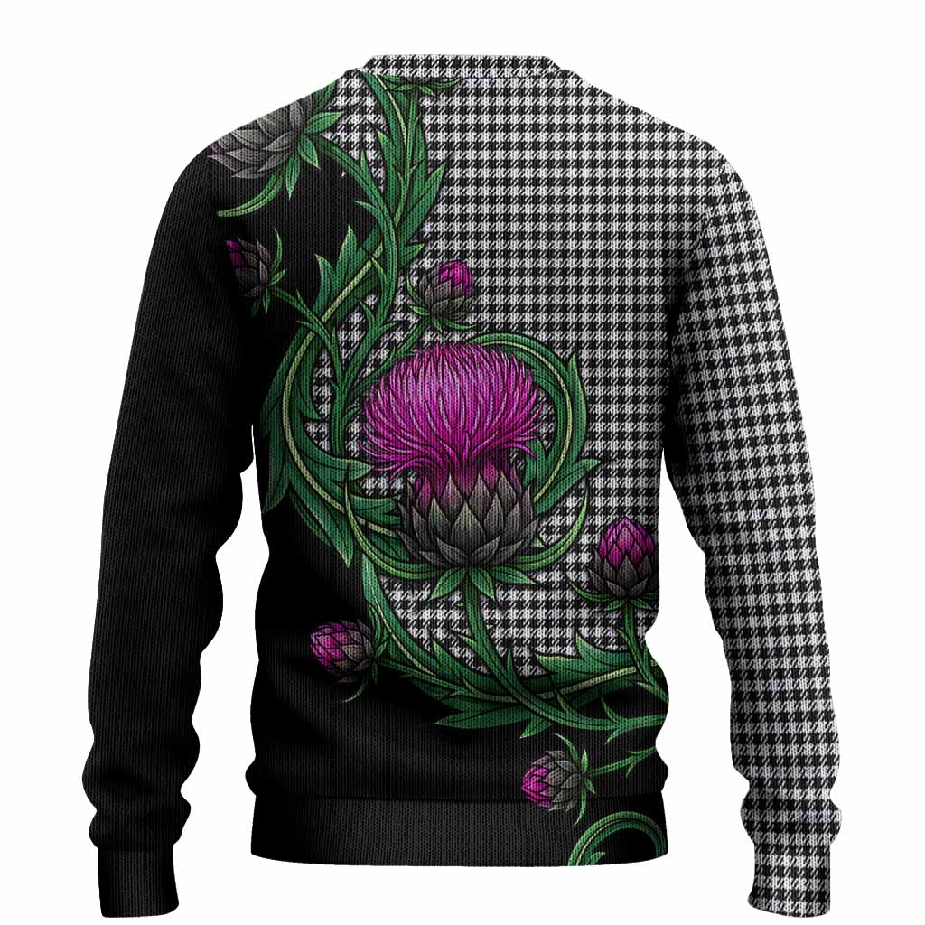 Shepherd Tartan Knitted Sweater Resilient Scottish Thistle - Tartan Vibes Clothing