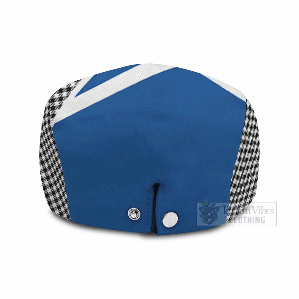 Shepherd Tartan Lion Rampant Flat Cap, Jeff Cap Classic Scottish Style