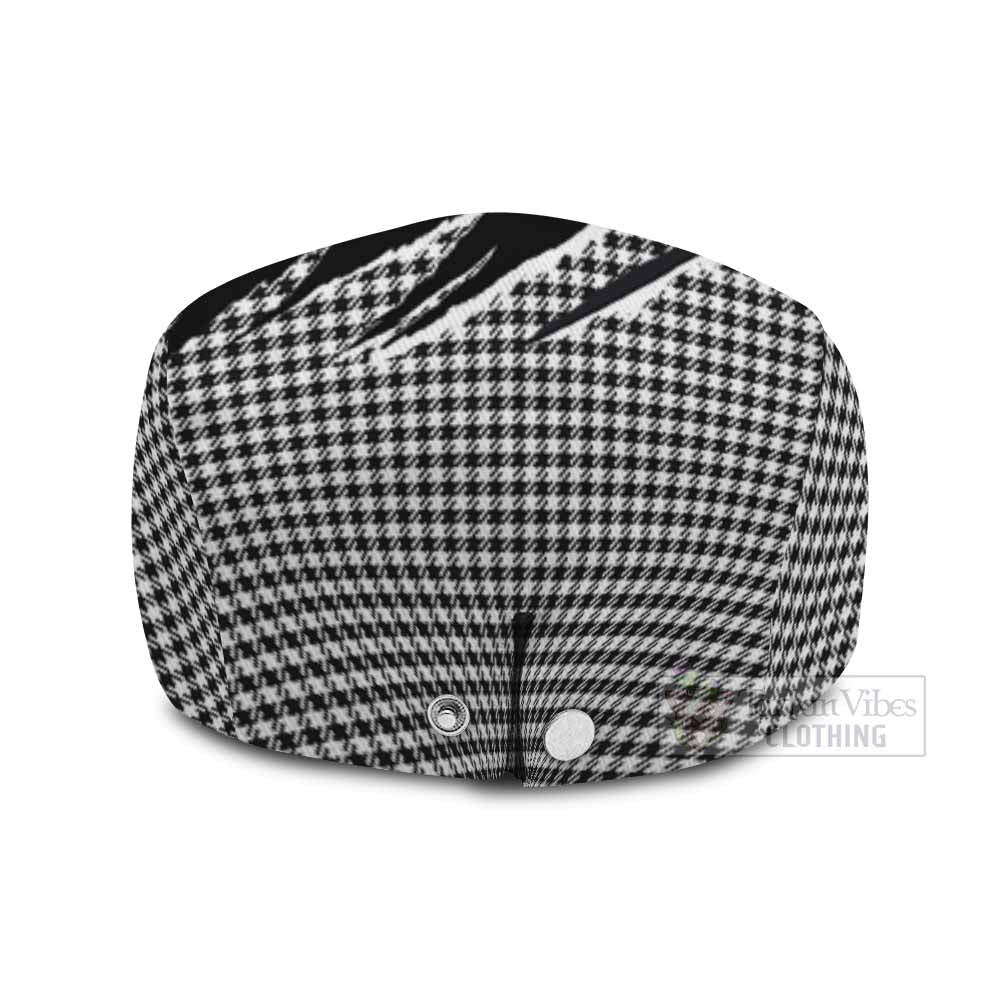 Shepherd Tartan Loch Ness Monster Flat Cap, Jeff Cap Celtic Knot Nessie Art