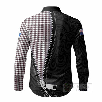 Shepherd Tartan Long Sleeve Button Shirts New Zealand Pattern Unique Zipper Stylized