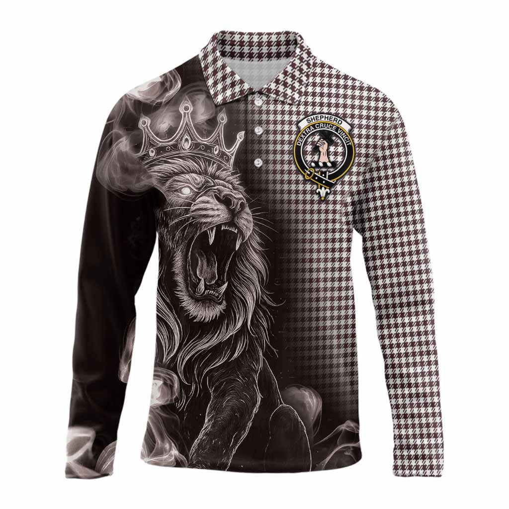 Shepherd Tartan Long Sleeve Polo Shirt Roaring Lion Heritage